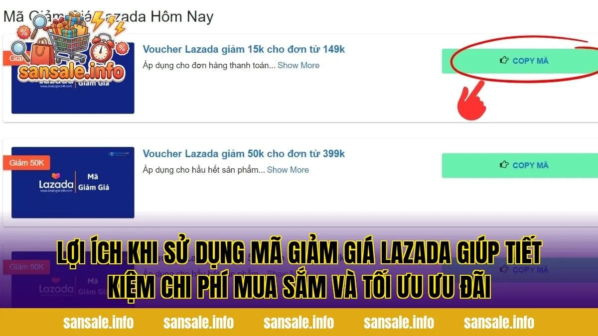 Lợi ích khi sử dụng mã giảm giá Lazada giúp tiết kiệm chi phí mua sắm và tối ưu ưu đãi