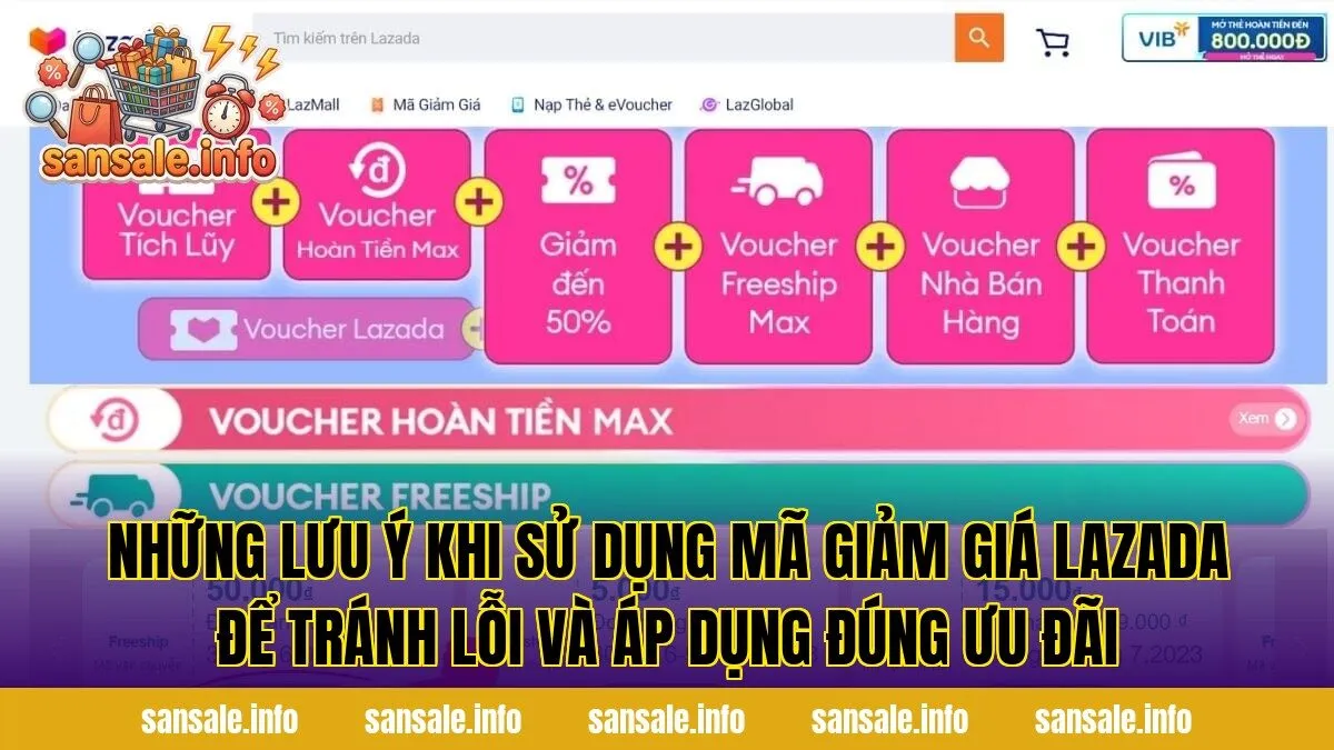 Những lưu ý khi sử dụng mã giảm giá Lazada để tránh lỗi và áp dụng đúng ưu đãi
