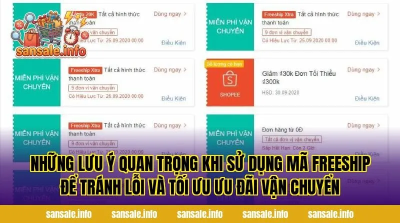 Những lưu ý quan trọng khi sử dụng mã freeship để tránh lỗi và tối ưu ưu đãi vận chuyển