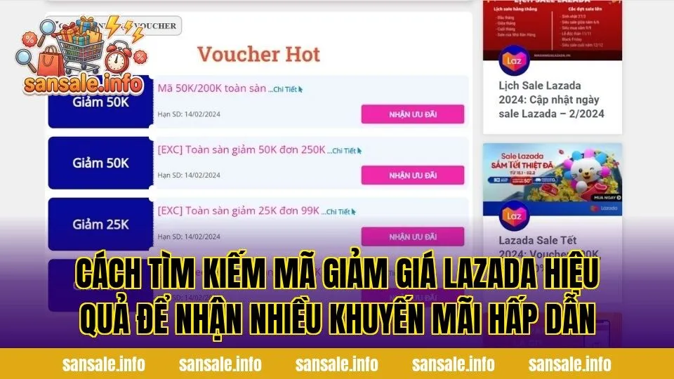 Cách tìm kiếm mã giảm giá Lazada hiệu quả để nhận nhiều khuyến mãi hấp dẫn