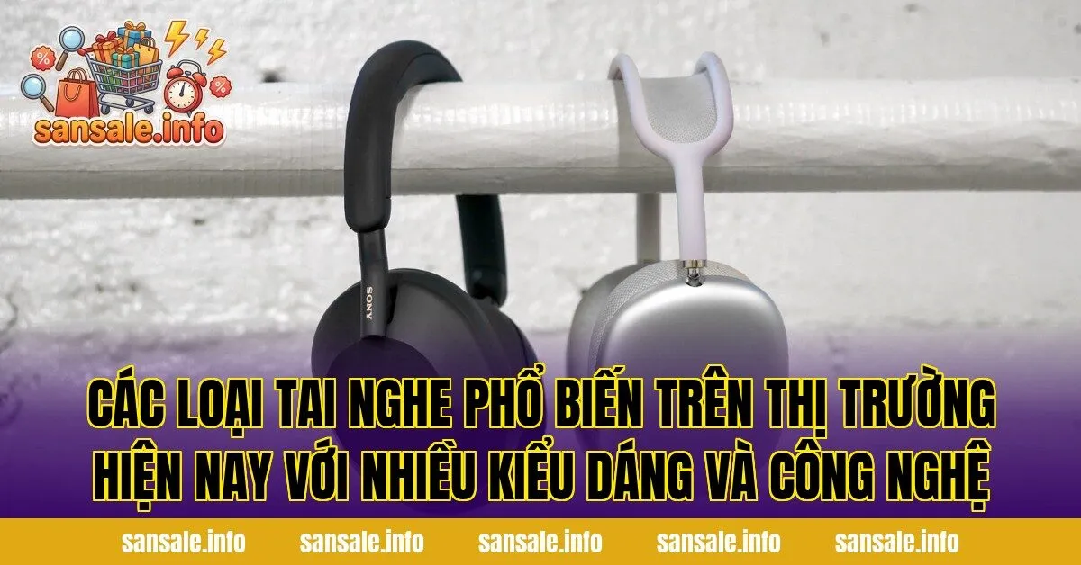 Các loại tai nghe phổ biến trên thị trường hiện nay với nhiều kiểu dáng và công nghệ