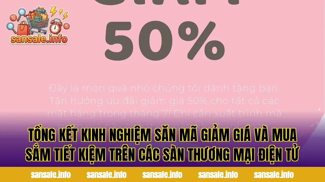 Tổng kết kinh nghiệm săn mã giảm giá và mua sắm tiết kiệm trên các sàn thương mại điện tử